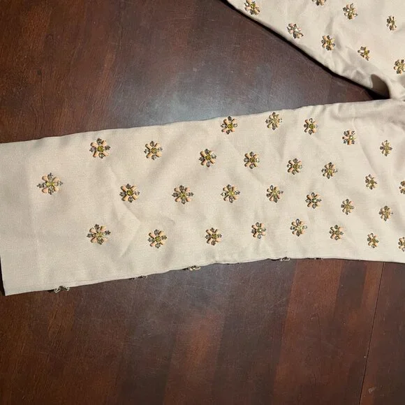 J CREW CAFE CAPRI BEADED EMBELLISHMENT SIZE 8 NWT COLOR BISCUIT - Picture 13 of 16